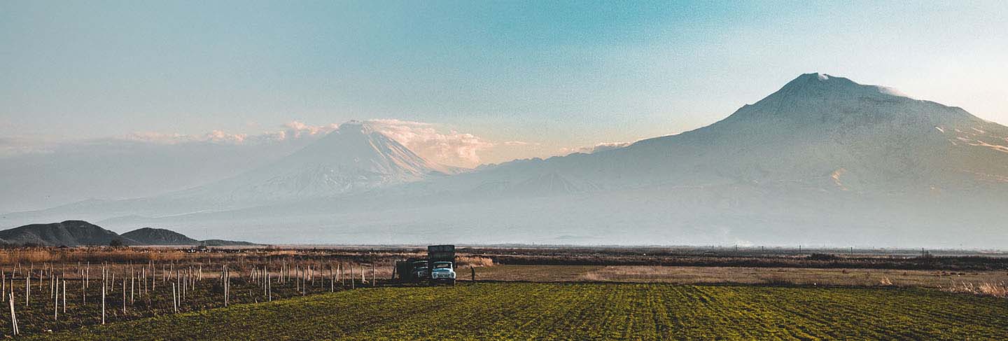 Ararat valley view from armenia Free