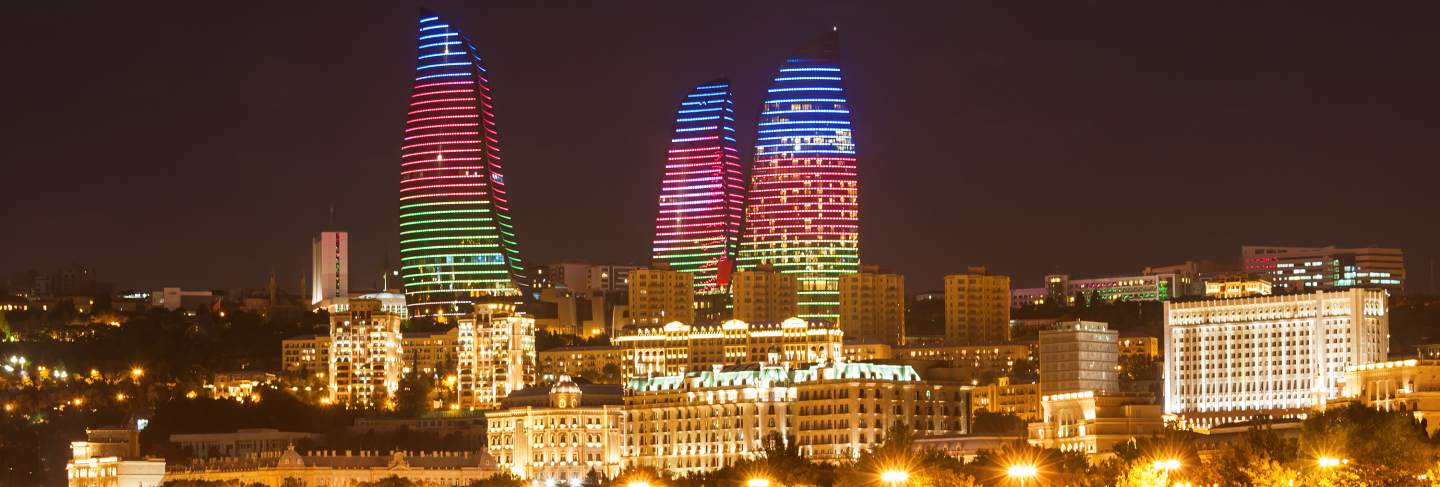 Flame towers in baku