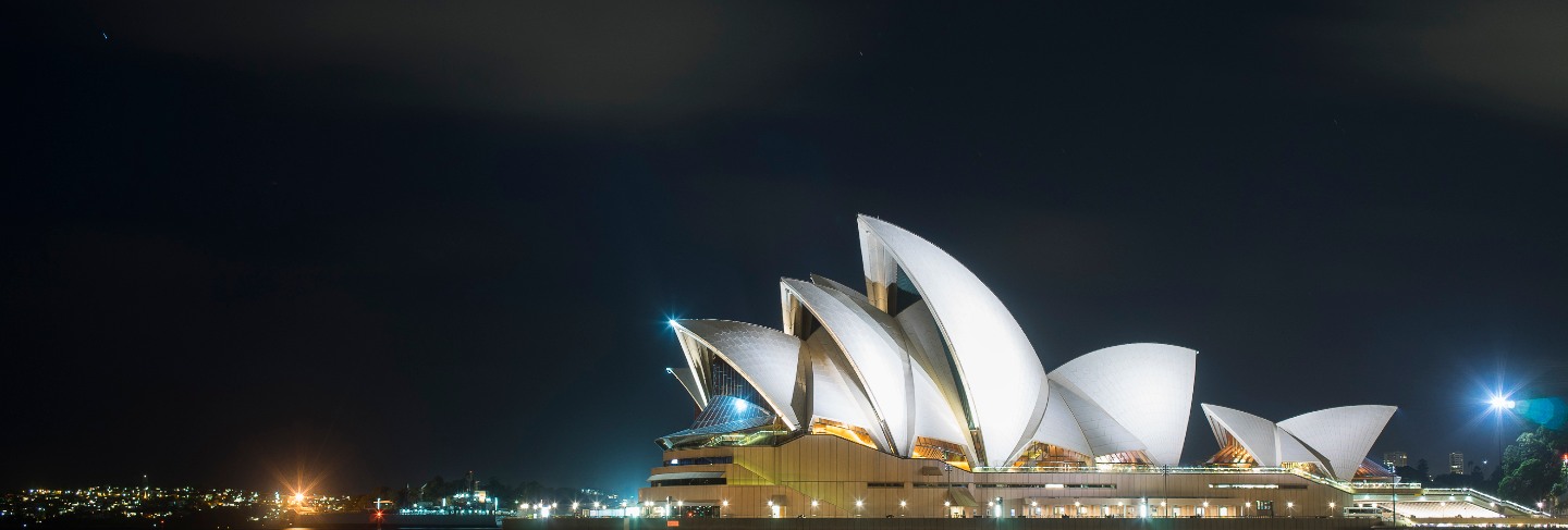 Beautiful scenic view of sydney opera house landmark of australia