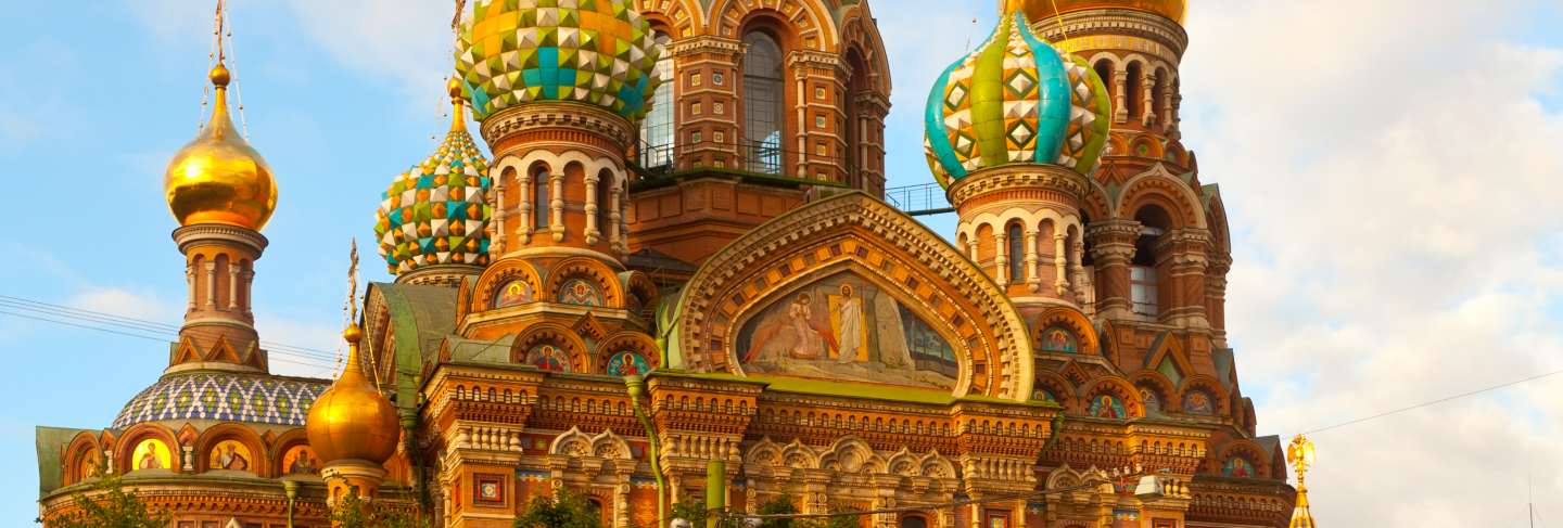 Church of the savior on blood in summer 