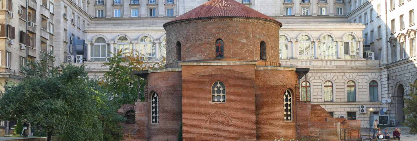 The church of san giorgio is a circular church from the early christian era built in serdica, the ancient name of sofia
