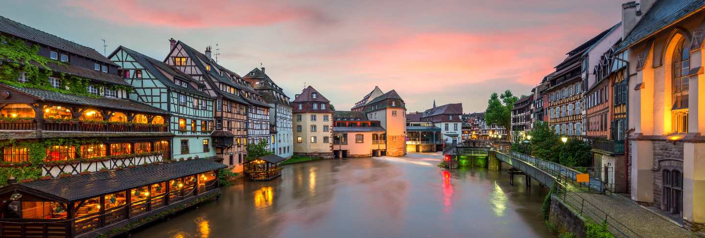 Quaint timbered houses of petite france in strasbourg, france
