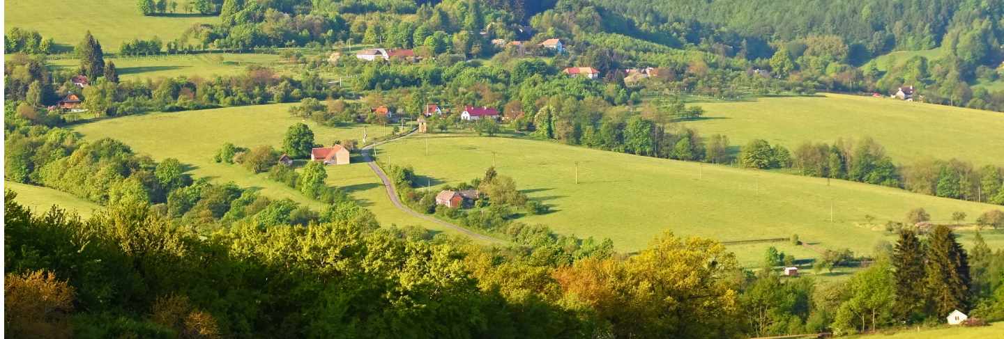 Beautiful landscape in the mountains in summer. czech republic - the white carpathians - europe
