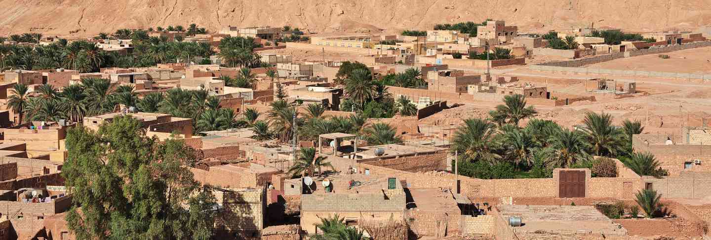 The small village in sahara desert, Algeria