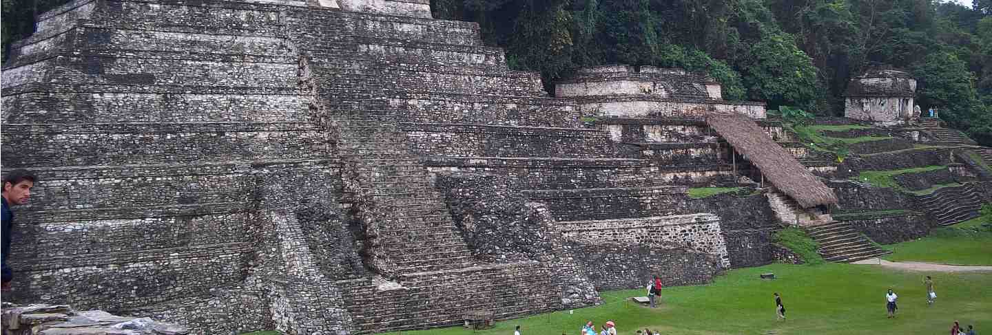 Ancient ruins of maya, palenque, mexico