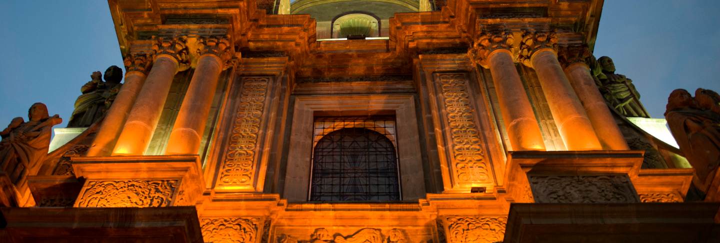 Low angle view of a building, iglesia del sagrario, historic center, quito, ecuador
