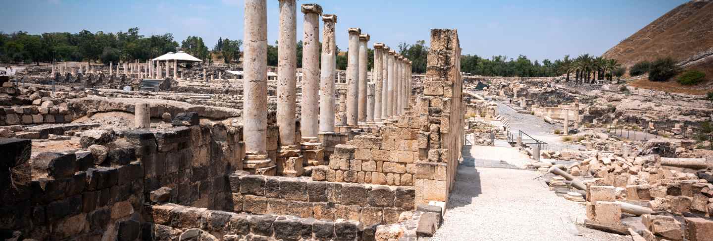 Beit shean ruins in israel
