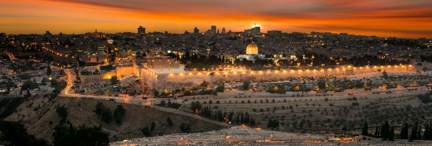 Jerusalem city by sunset
