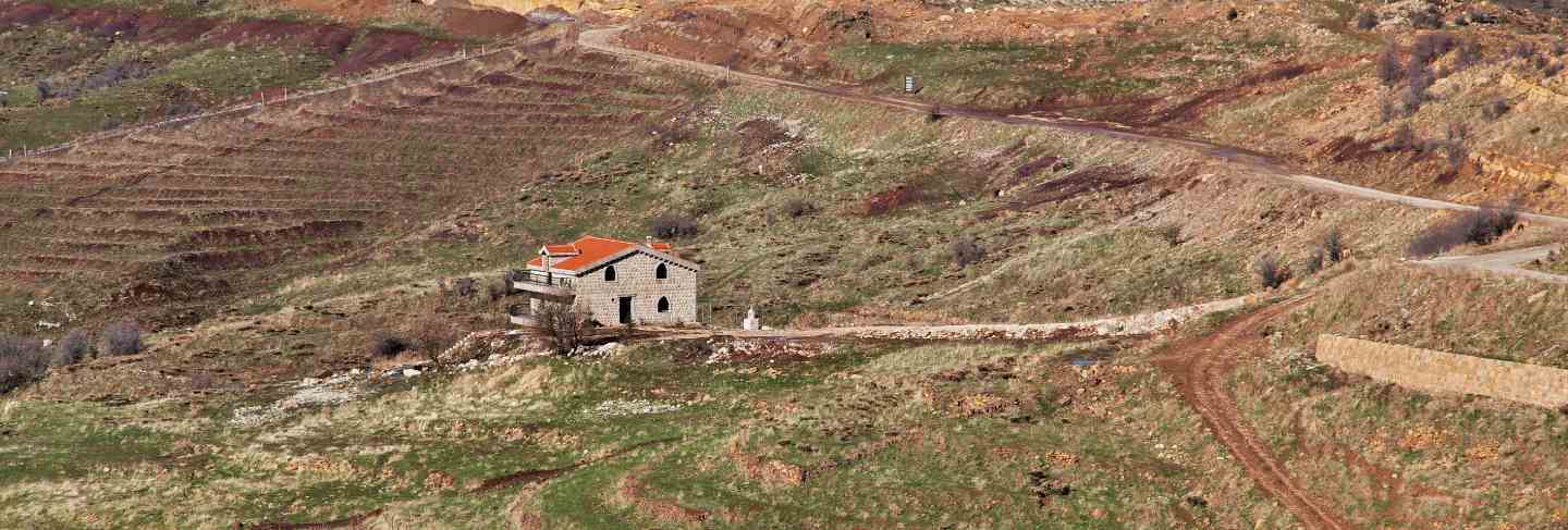 Qadisha valley in mountains of lebanon
