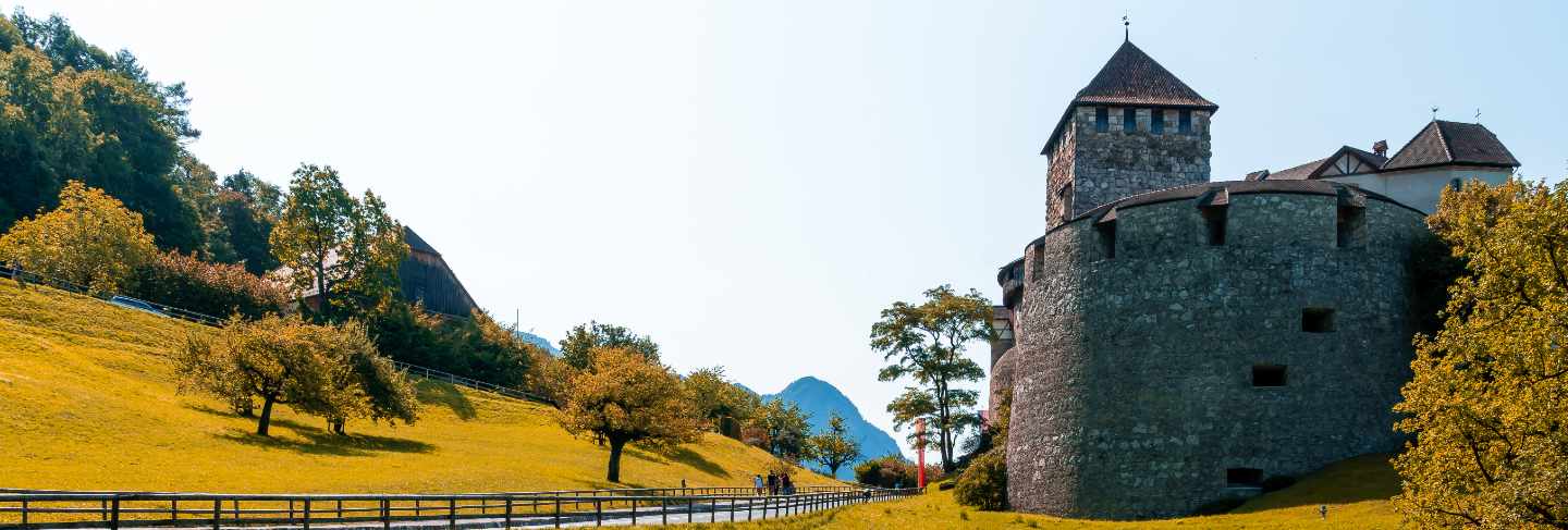 Beautiful architecture at vaduz castle, the official residence of the prince of liechtenstein 
