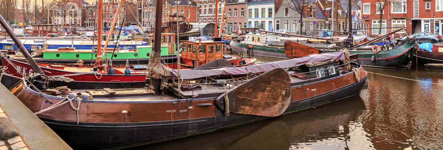 Streets of the town in groningen 
