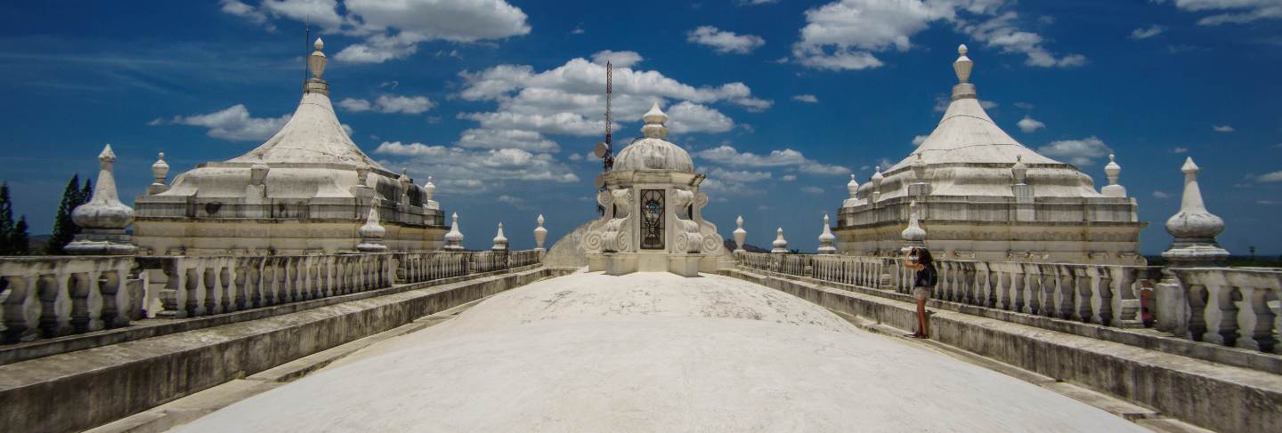 Panoramic view of the roof of leon cathedral, nicaragua
