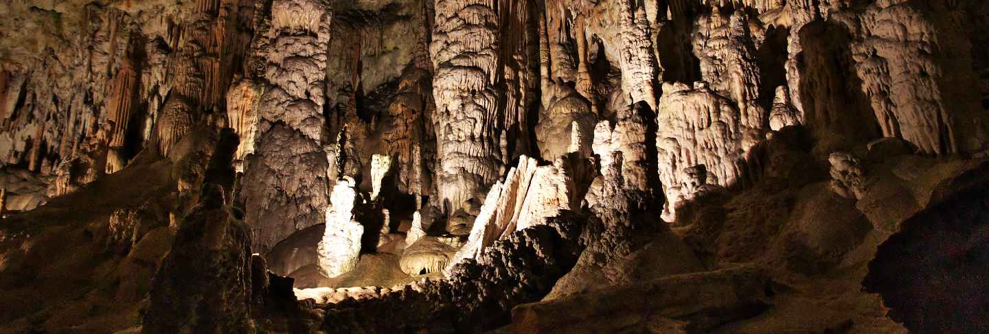 Postojna caves in mountains of slovenia
