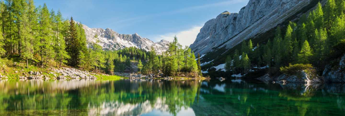 Double lake at the valley of the seven lakes
