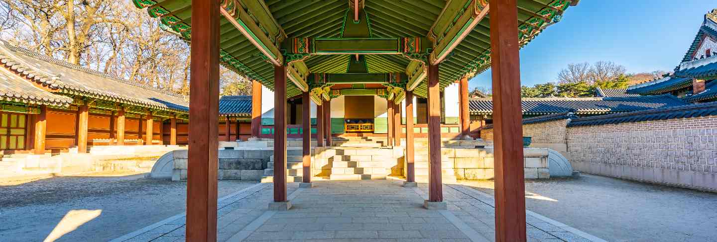 Architecture building changdeokgung palace in seoul city
