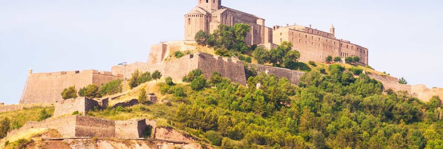 General view of castle of cardona. Catalonia
