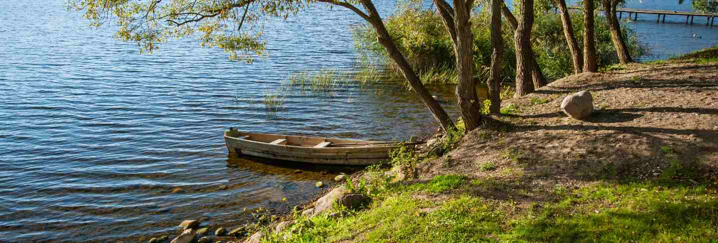 Beautiful lake in summer day
