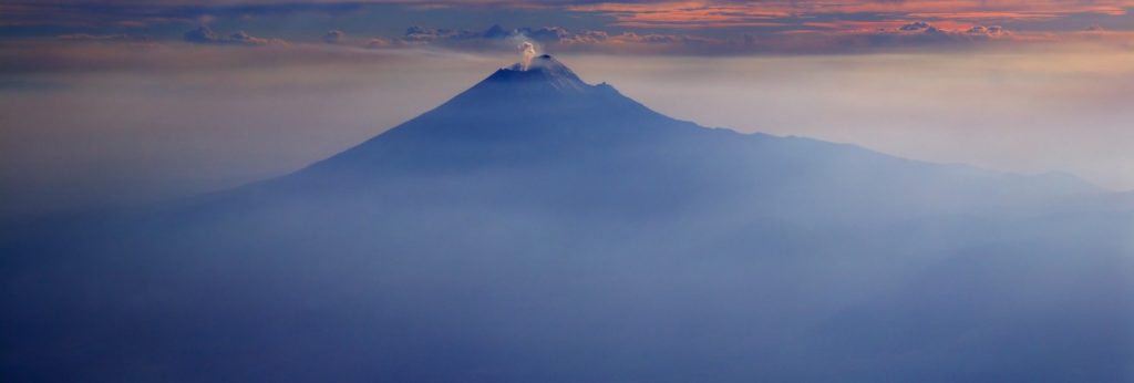 Popocatepetl mexico df volcano from sky
