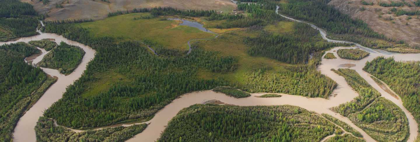 Kurai steppe and chuya river
