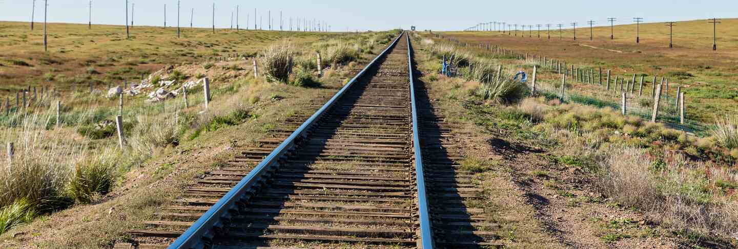 Trans Mongolian railway, single-track railway
