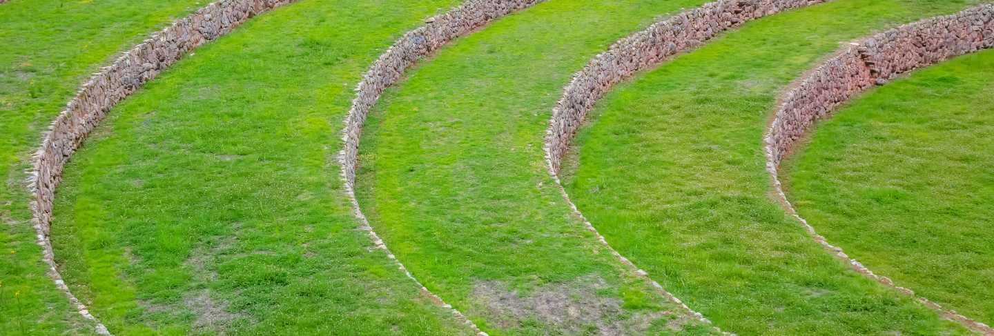 Agricultural inca circular terraces in sacred valley, moray, sacred valley, peru, south america
