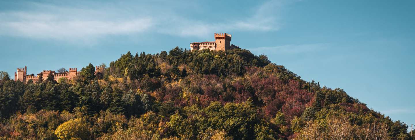 Wonderful view of the medieval castle of san marino
