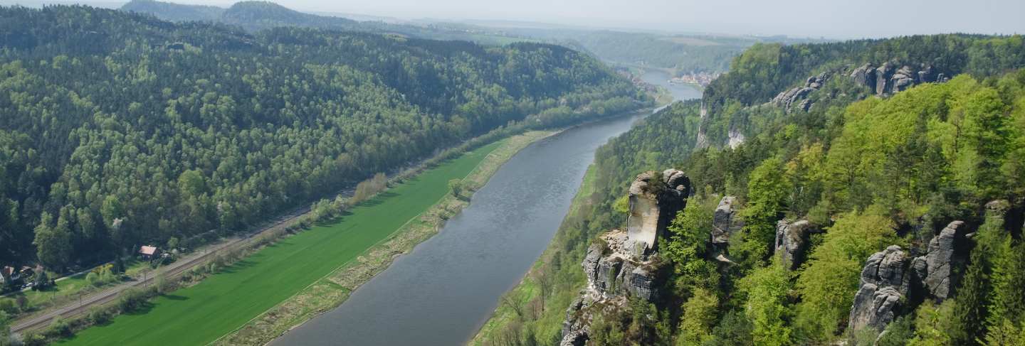 Rocks Bastei in Saxon Switzerland national park