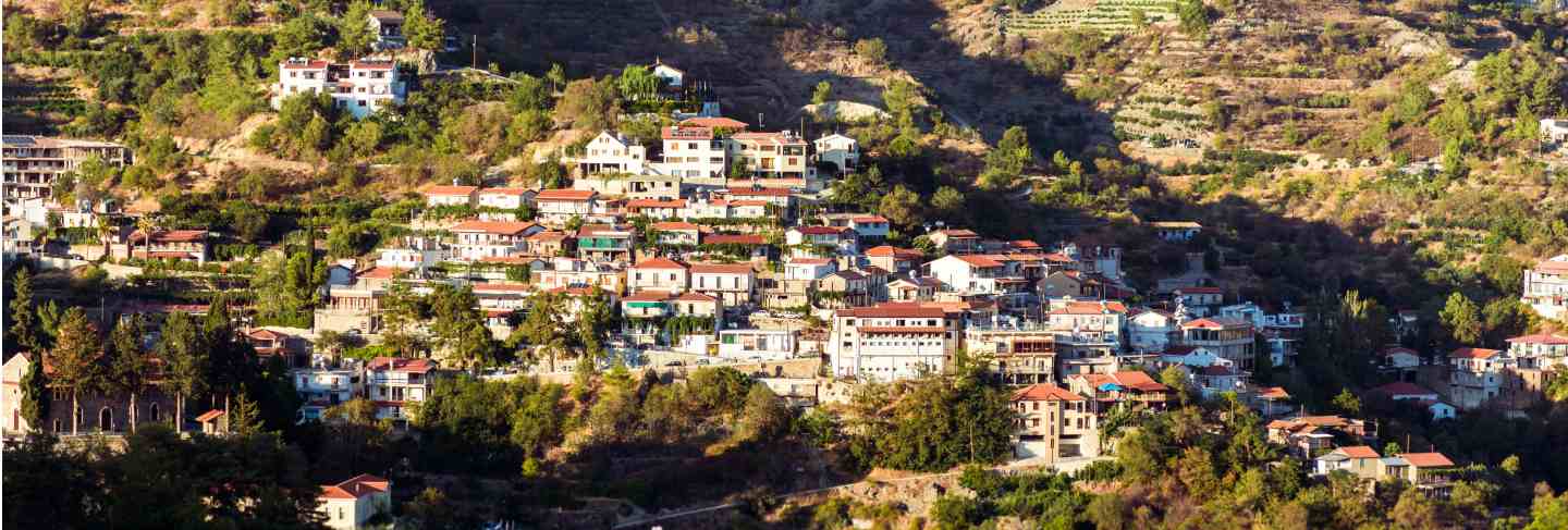 Agros, traditional mountain village. cyprus, limassol district

