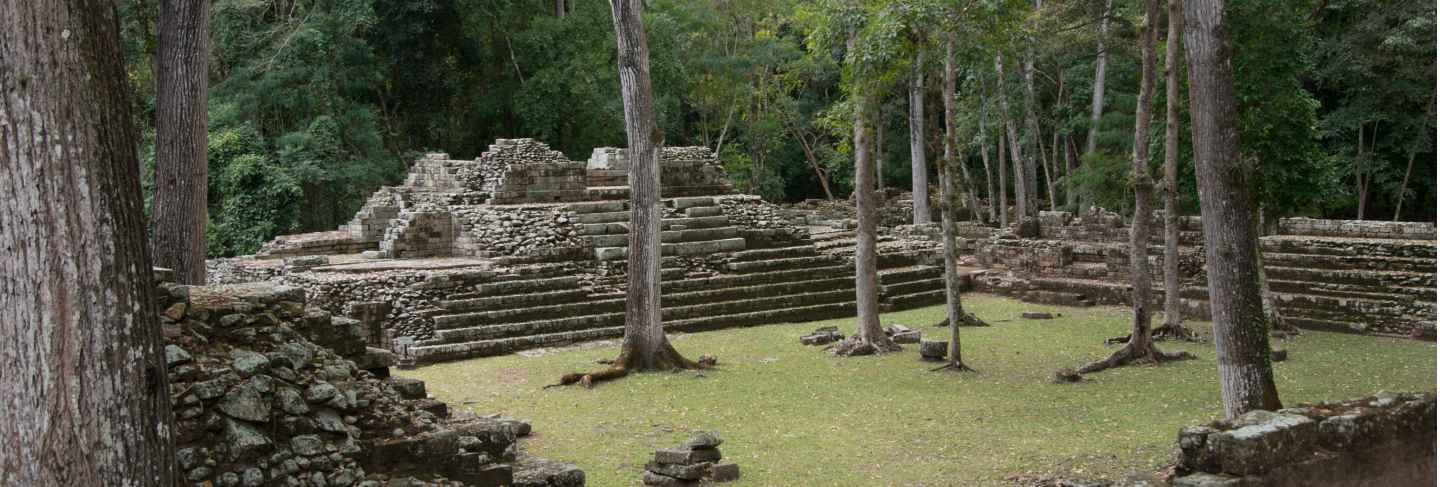 Ruins at an archaeological site, copan, copan ruinas, copan department, honduras
