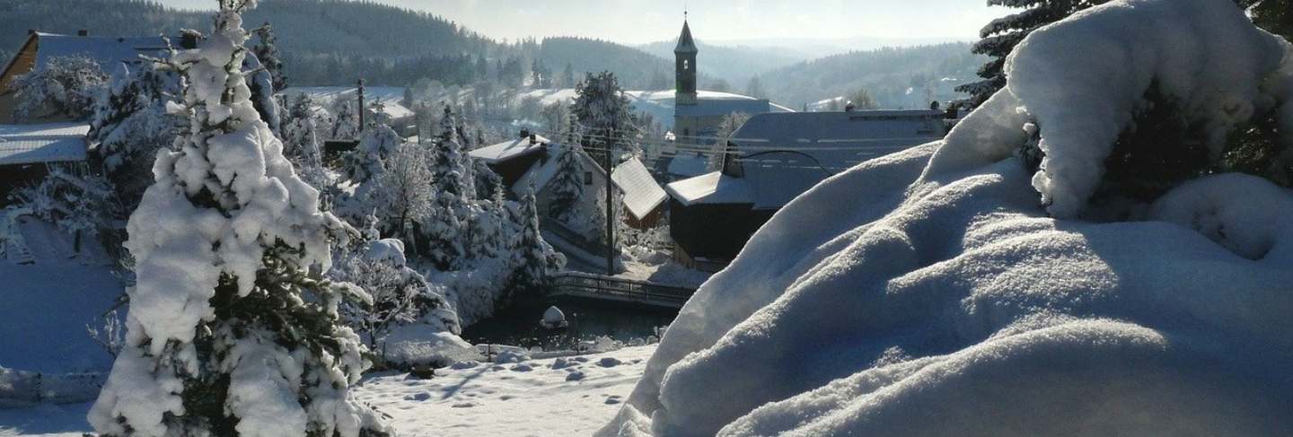 Landscape saxon winter Switzerland ice snow