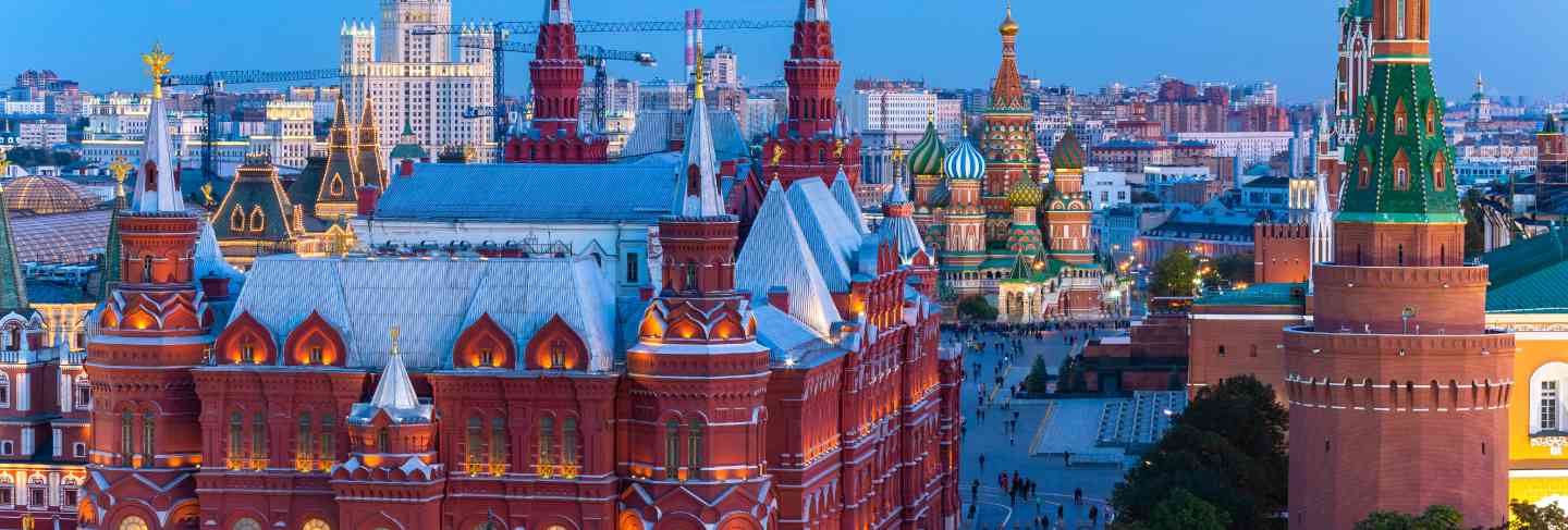 St. basil's cathedral on red square in moscow
