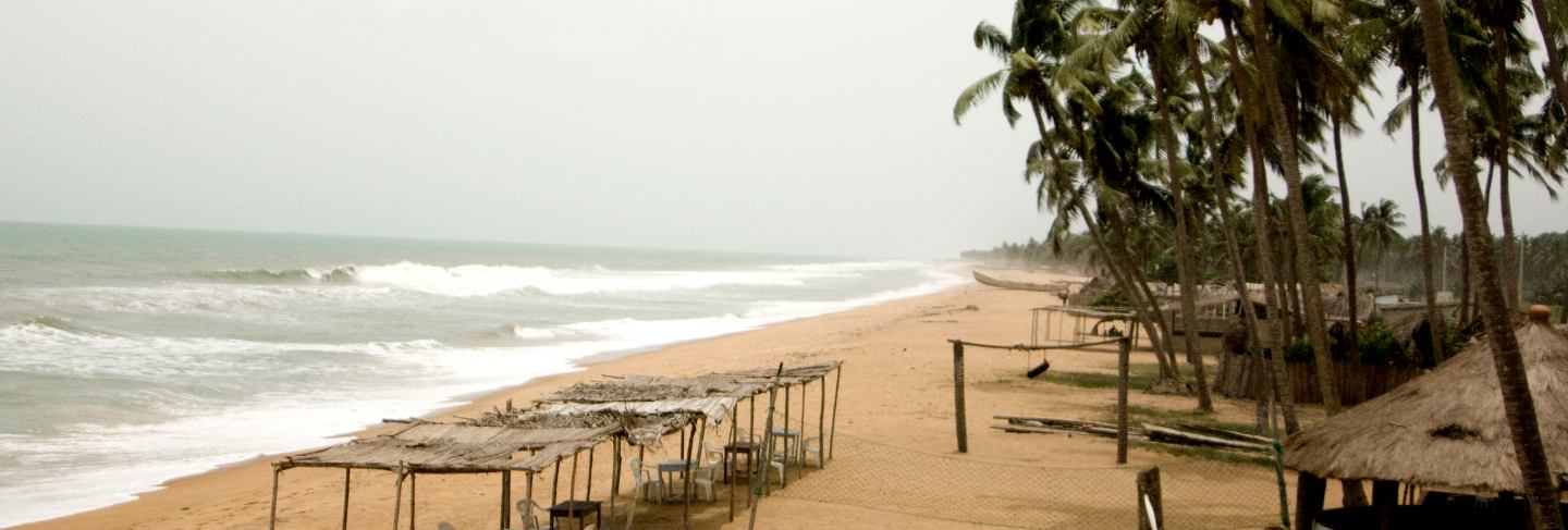 View of the beach in benin
