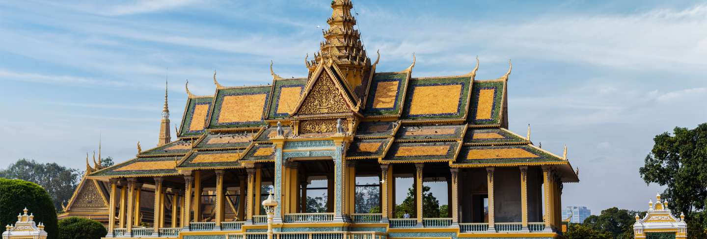 Royal palace complex in phnom penh 
