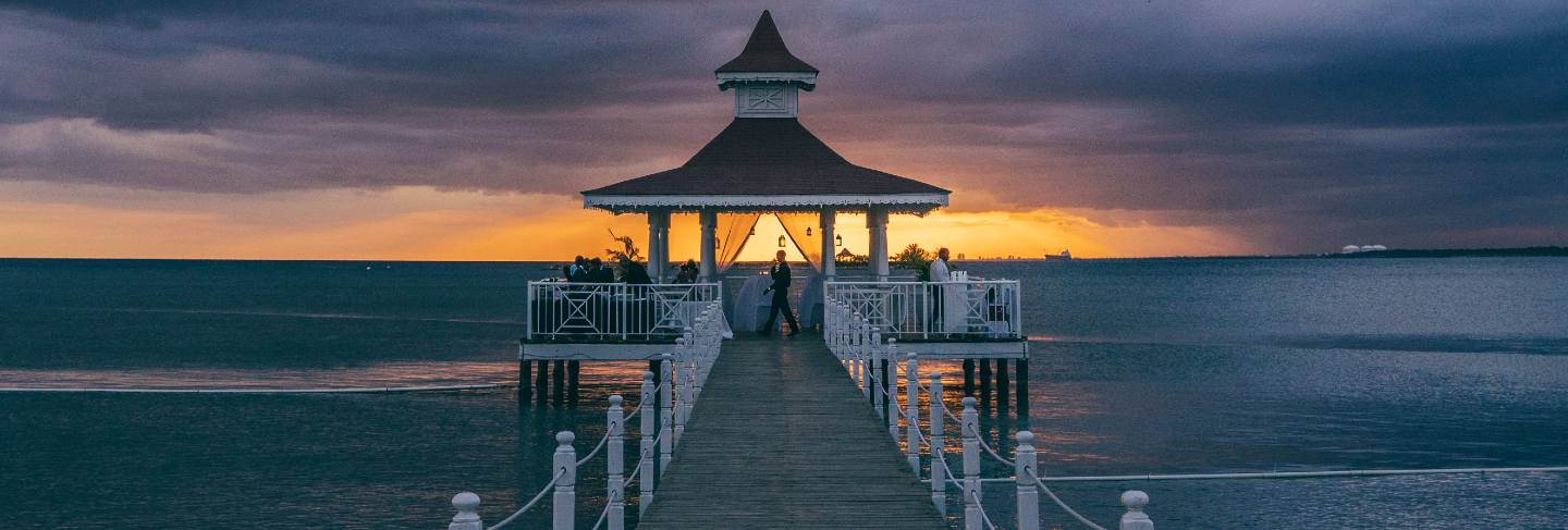 Gazebo sunset
