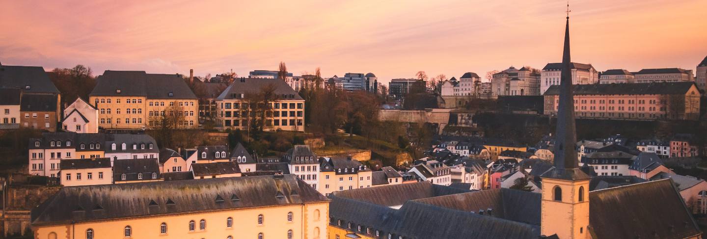 Wonderful view over the old city of luxembourg
